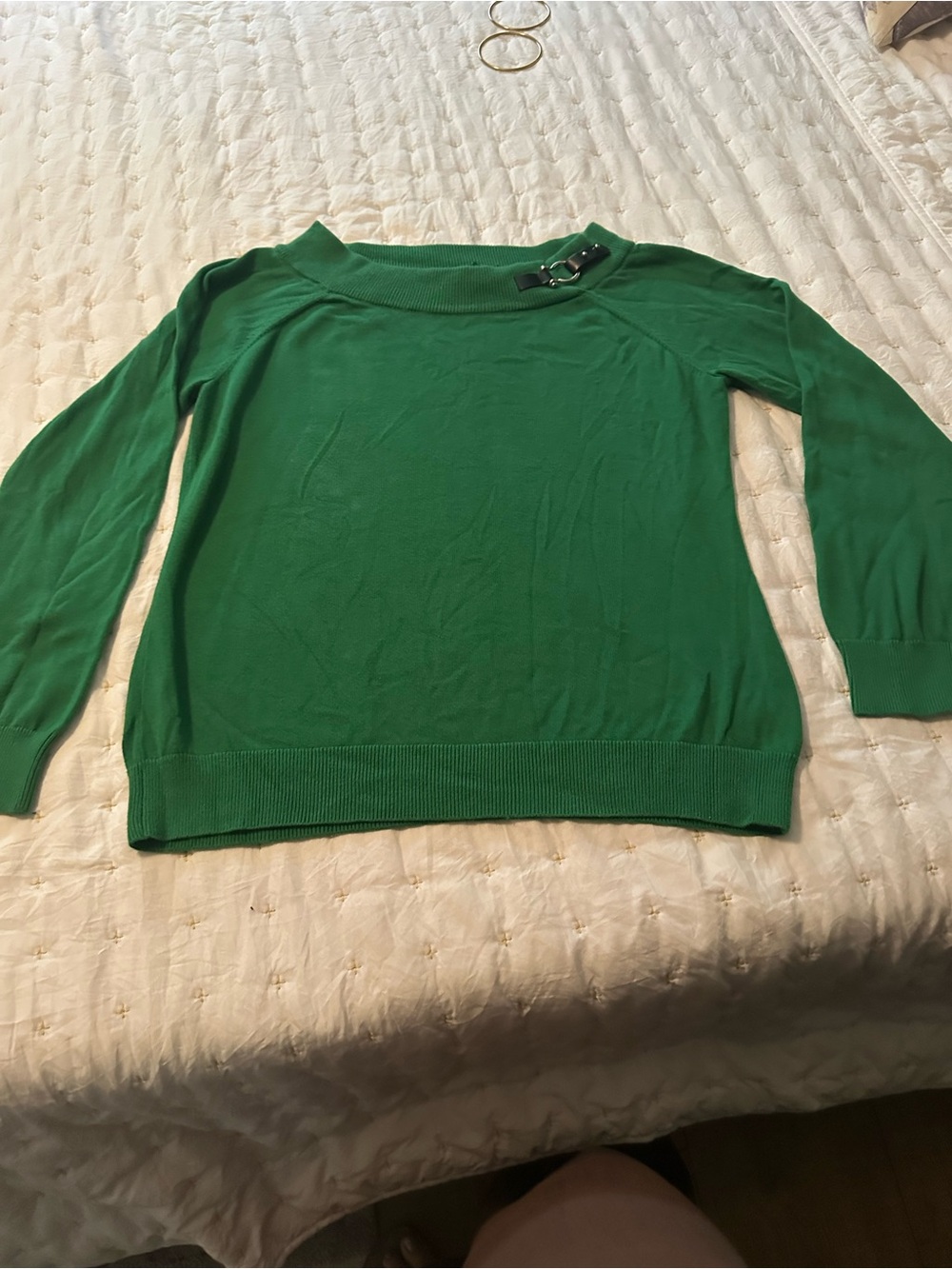 Ralph Lauren Off-the-Shoulder Green Sweater